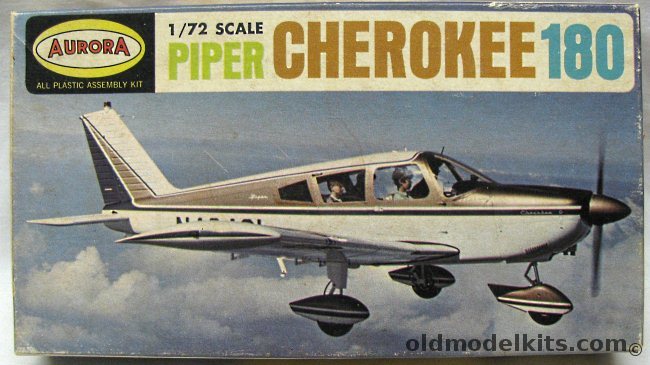 Aurora 1/72 Piper Cherokee 180, 281-70 plastic model kit